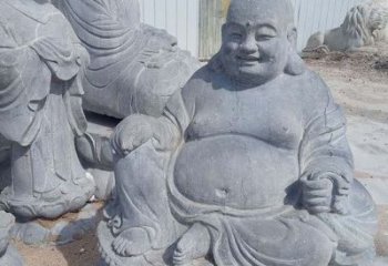 泰安青石仿古坐式弥勒佛雕塑