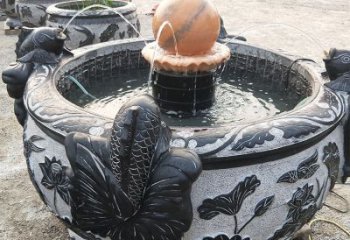 泰安青石鱼缸雕塑，装点您的生活