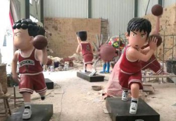 泰安全民健身卡通打篮球人物雕塑