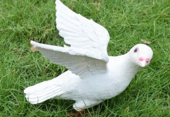 泰安象征和平的少女和平鸽雕塑