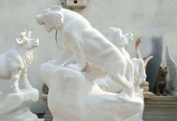 泰安中领雕塑：汉白玉老虎雕塑