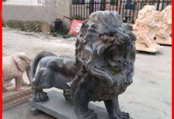 泰安中领雕塑：精美狮子公园石雕