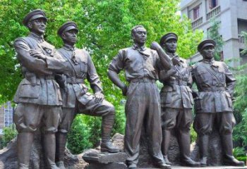 泰安名人元帅铜雕，让你永久记住他们