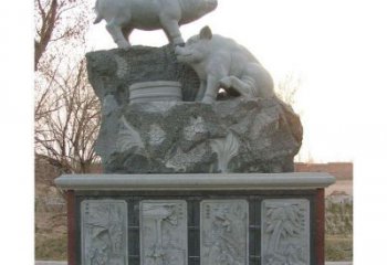 泰安十二生肖猪石雕——质地原生态传承千年文化