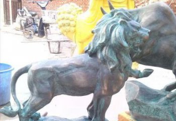 泰安象征霸气，越狱青铜狮子雕塑