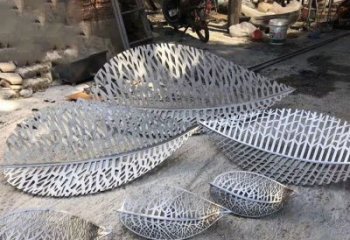 泰安树叶镂空不锈钢雕塑