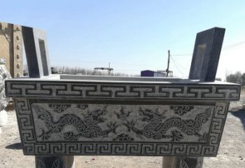 泰安寺庙墓地祭祀四足方鼎，青石仿古石雕香炉