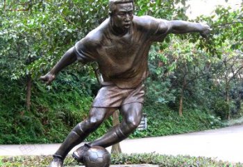 泰安踢足球铜雕体育运动人物雕塑