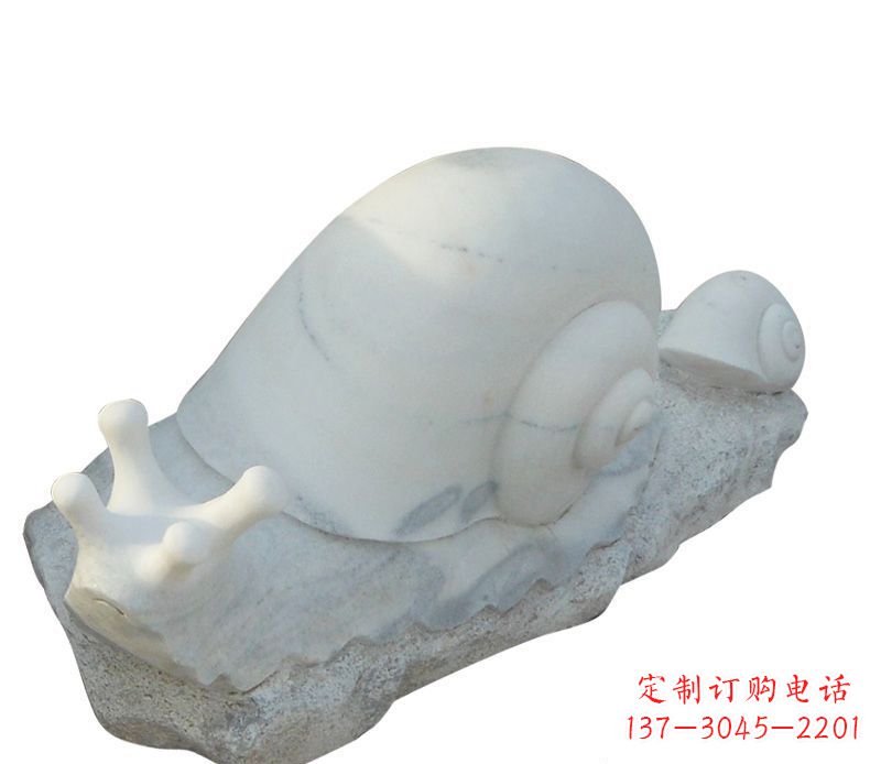 泰安蜗牛石雕公园动物摆件