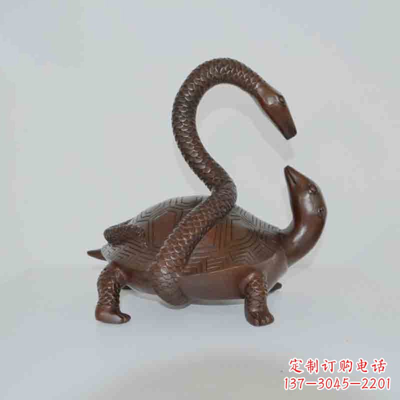 泰安乌龟背蛇龟蛇铜雕