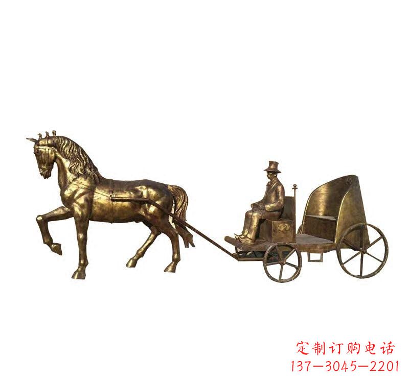 泰安西方马车铜雕