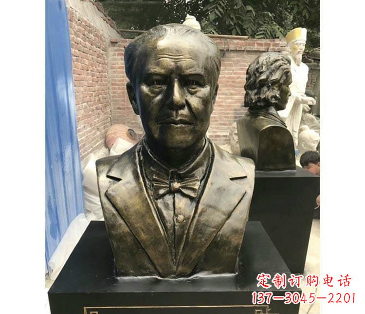 泰安西方名人爱迪生胸像铜雕