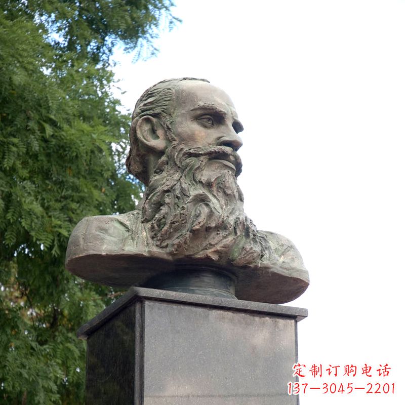 泰安西方名人俄国现实主义作家托尔斯泰胸像雕塑摆件