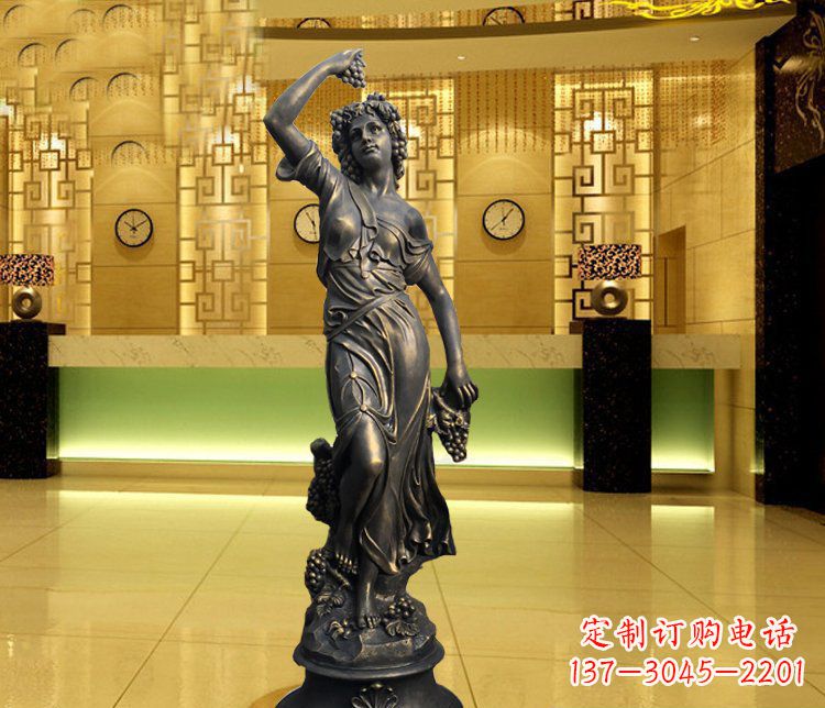 泰安西方女人别墅景观铜雕塑 (2)