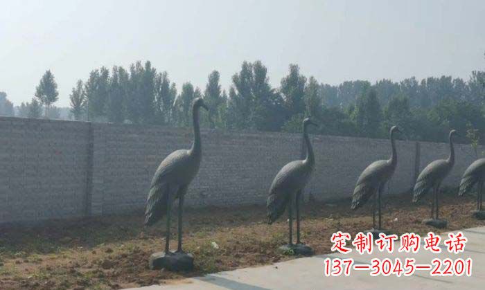 泰安仙鹤抽象铜雕 (2)