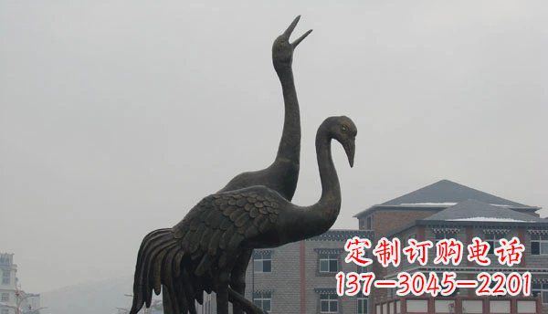 泰安仙鹤公园景观铜雕