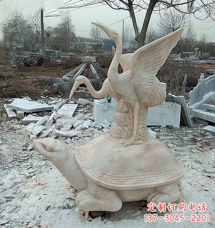 泰安仙鹤石材雕塑