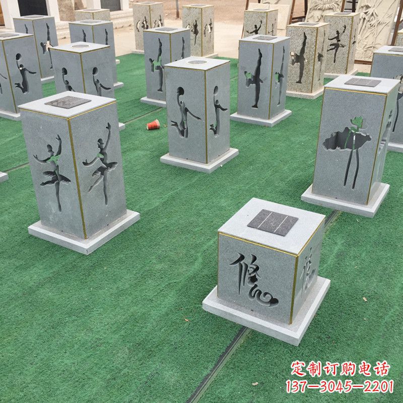 泰安现代镂花石灯