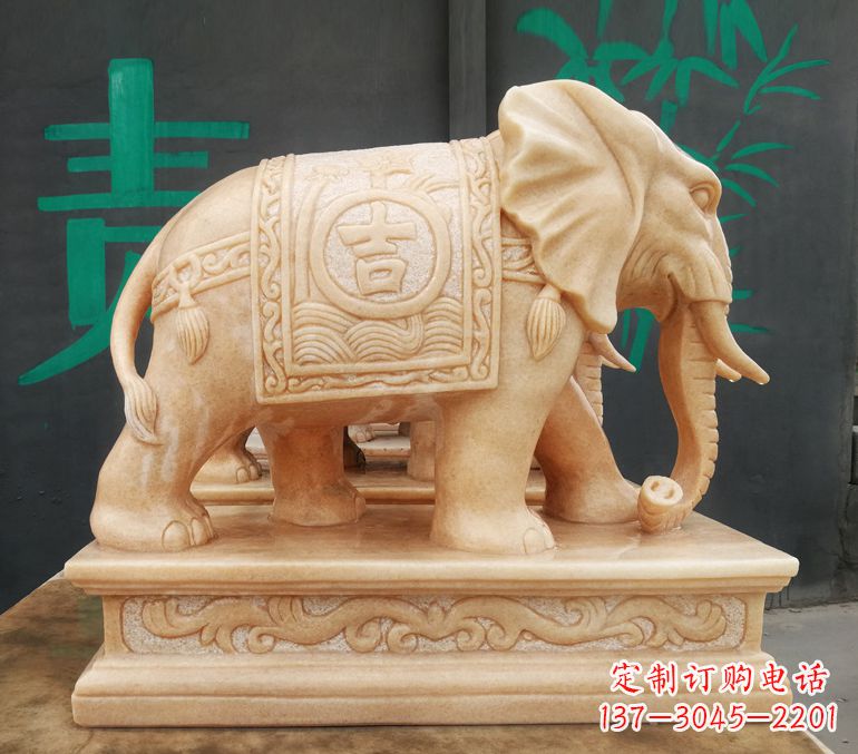 泰安现代石雕大象雕像