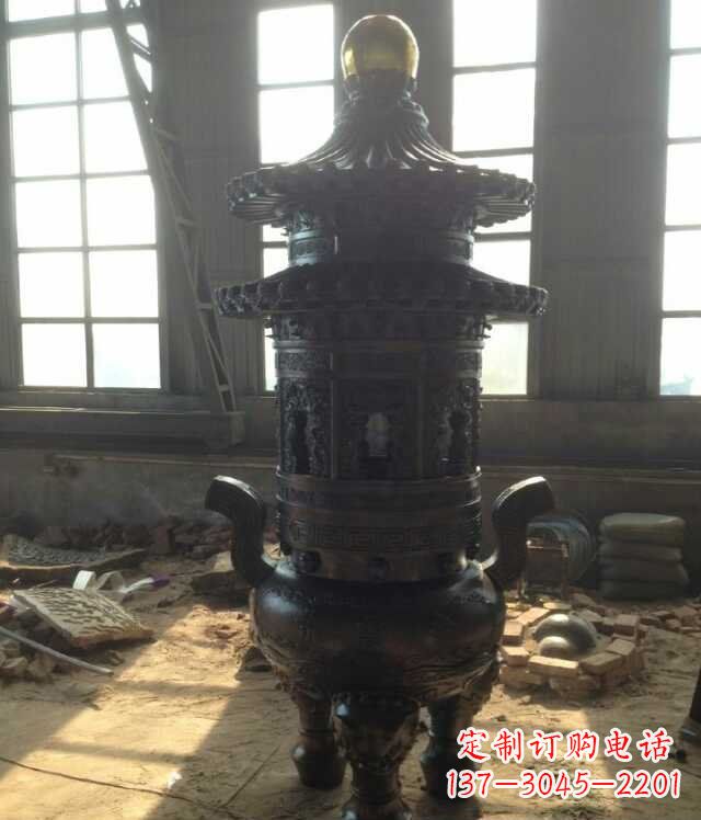 泰安香炉铜雕塑 (2)