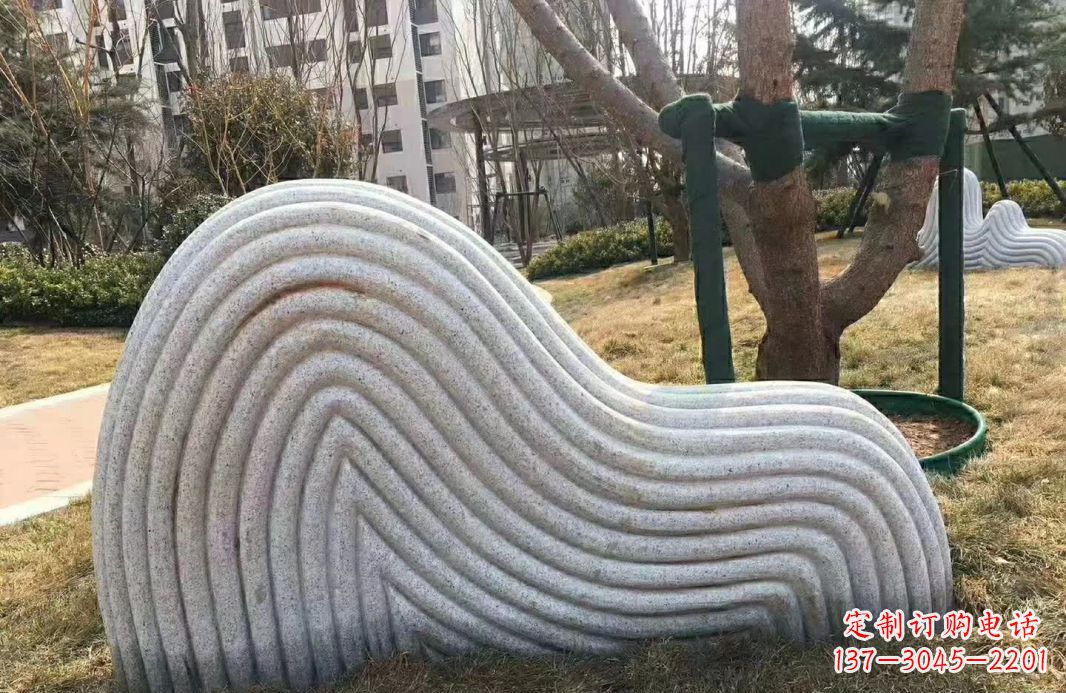 泰安小区大理石纹理假山雕塑