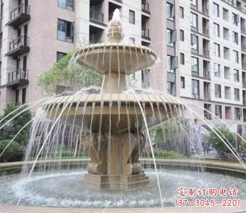 泰安小区大型喷泉景观石雕