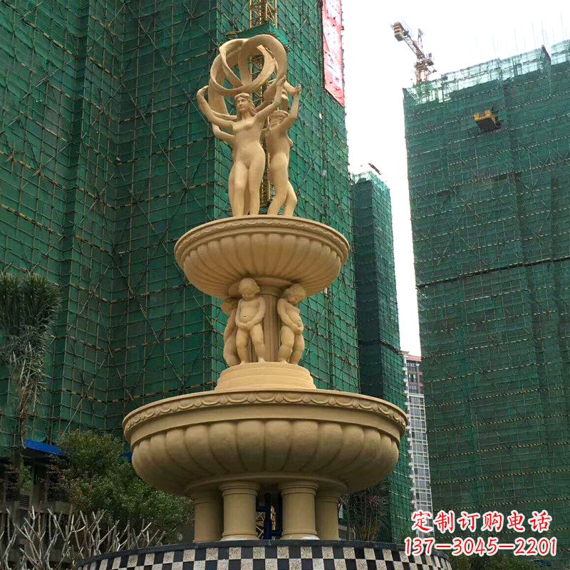 泰安小区大型欧式人物景观喷泉