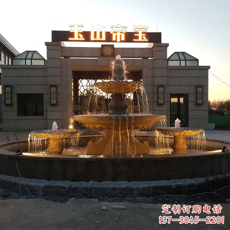 泰安小区广场欧式水景石雕喷泉