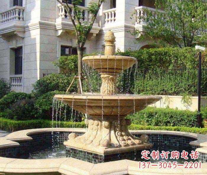 泰安小区景观大型喷泉石雕 (2)