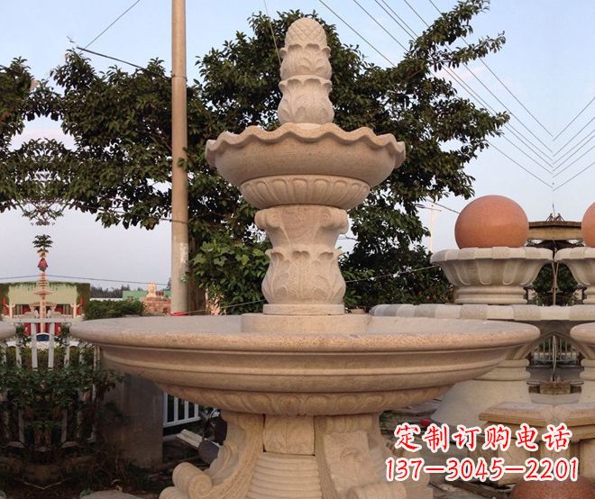 泰安小区景观大型喷泉石雕 (4)