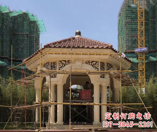 泰安小区景观欧式凉亭石雕