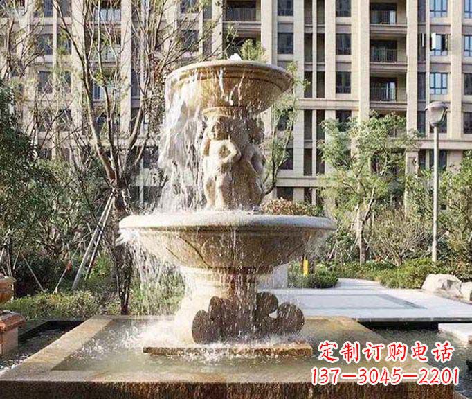 泰安小区景观欧式喷泉石雕 (3)