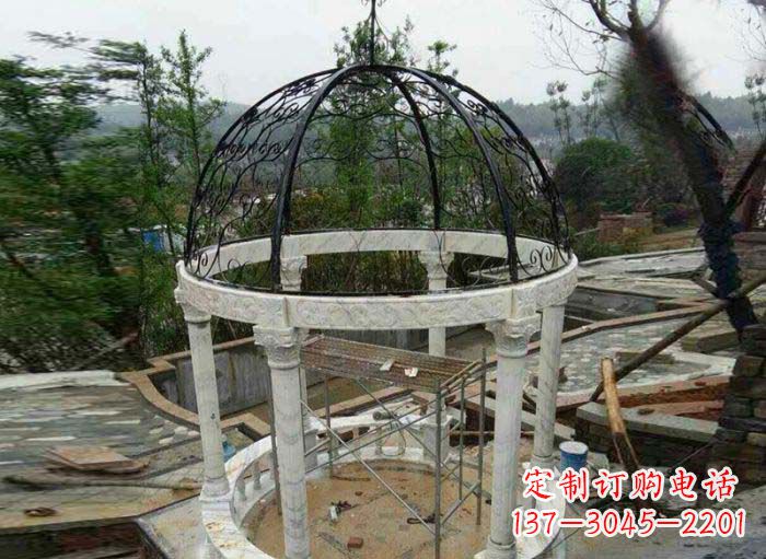 泰安小区欧式圆顶凉亭石雕