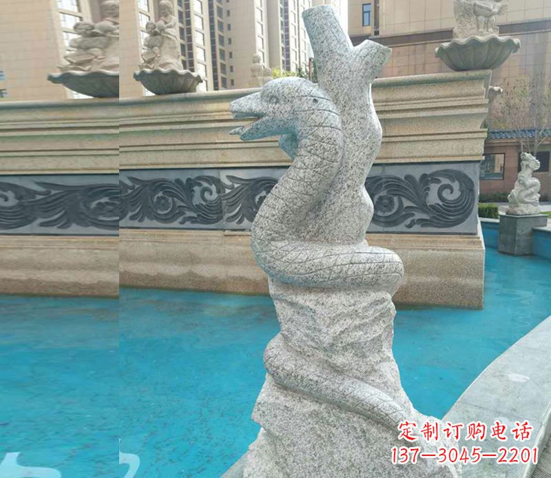 泰安小区十二生肖雕塑动物石雕