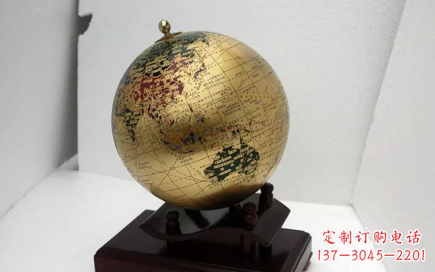 泰安校园不锈钢地球仪雕塑 (3)