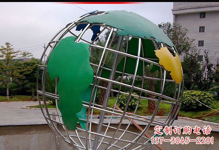 泰安校园不锈钢地球仪造型雕塑