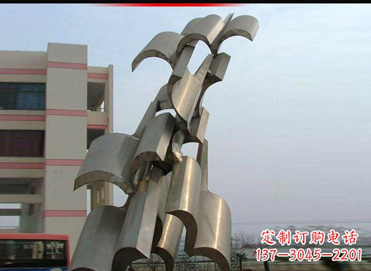泰安校园不锈钢书本景观雕塑