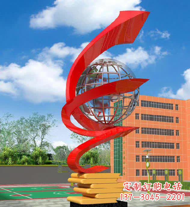 泰安校园不锈钢书籍标志雕塑