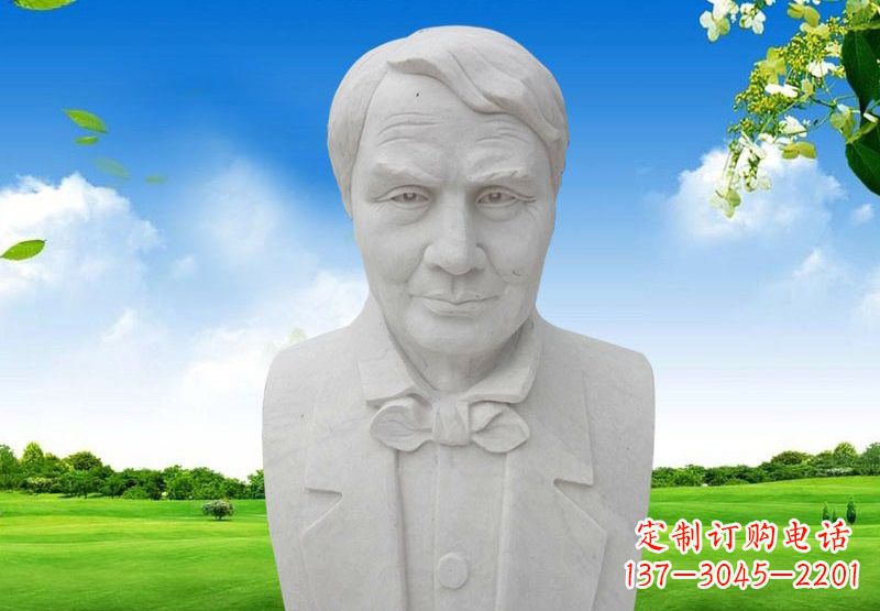 泰安校园大理石爱迪生头像