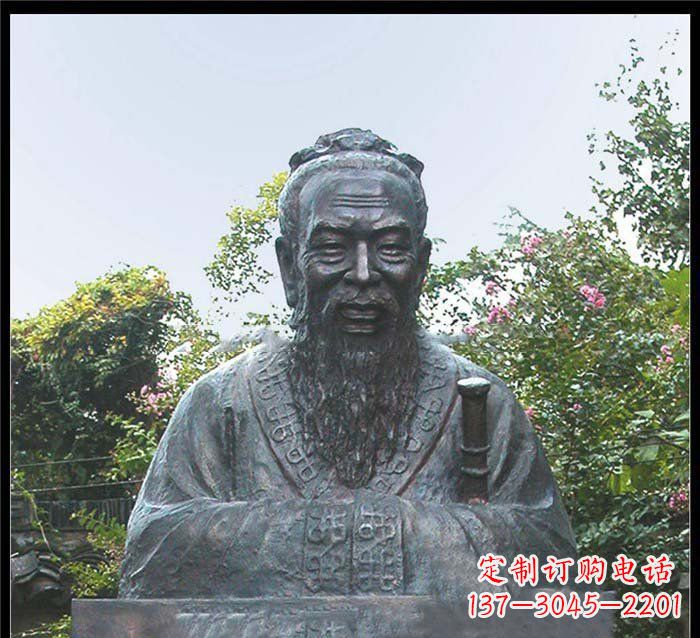 泰安校园大型孔子头像铜雕