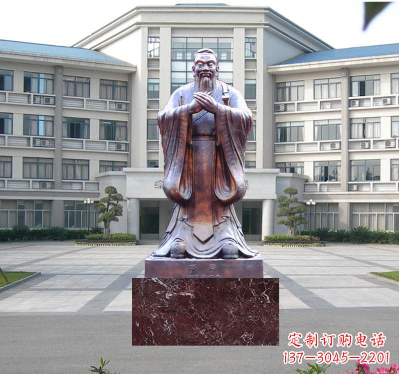 泰安校园雕塑孔子 (2)