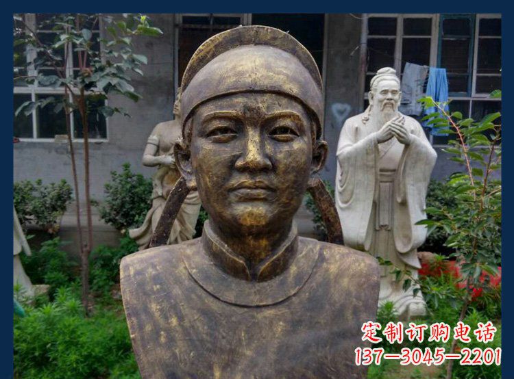 泰安校园古代名人毕昇铜雕