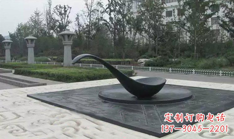 泰安校园古代指南针司南铜雕