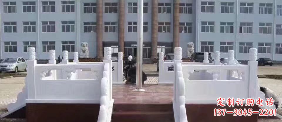 泰安校园汉白玉升旗台石雕
