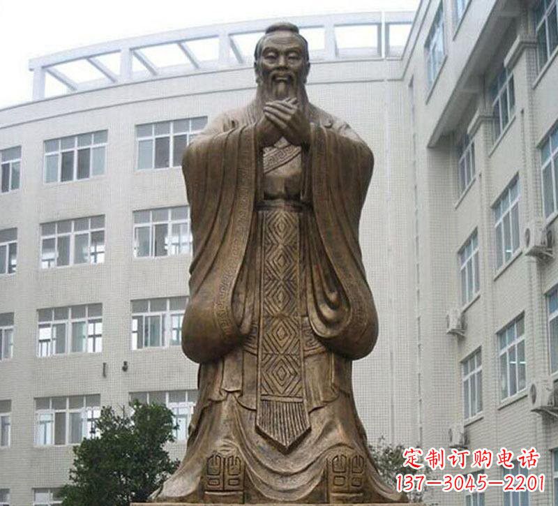 泰安校园孔子铜雕222