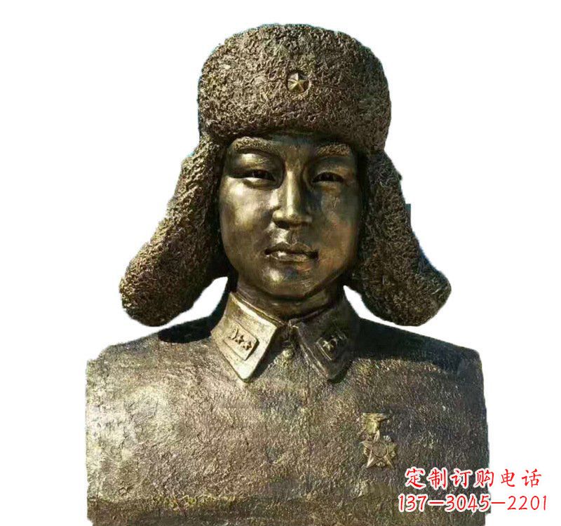 泰安校园雷锋头像铜雕