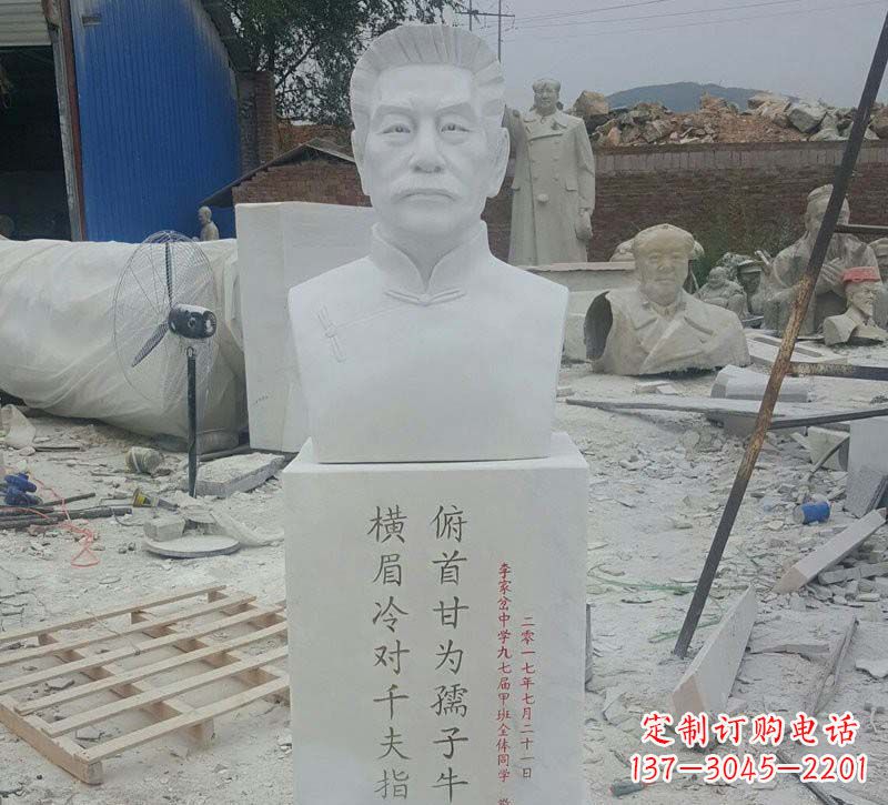 泰安校园鲁迅胸像石雕