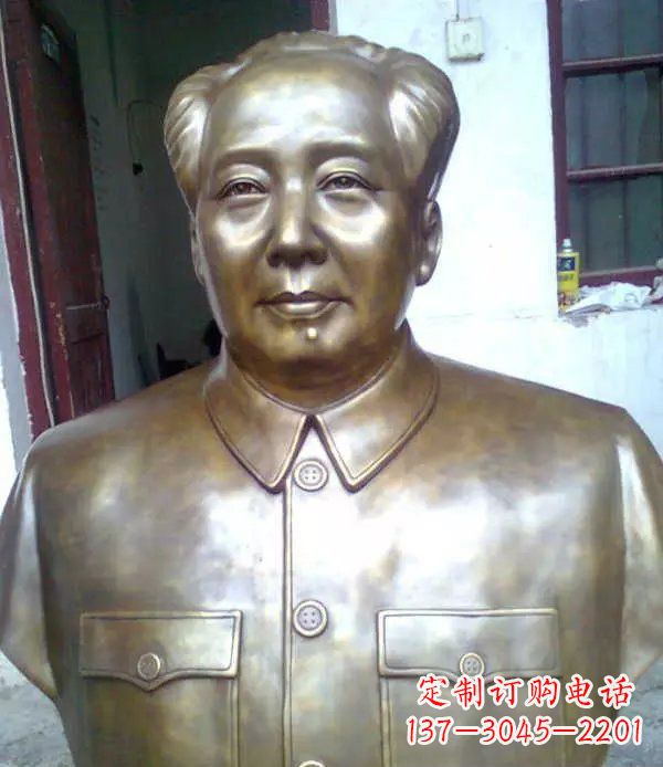泰安校园毛主席胸像伟人铜雕