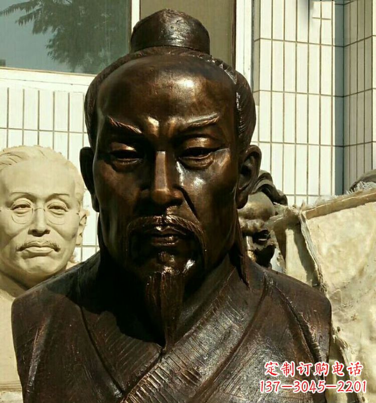 泰安校园孟子胸像铜雕