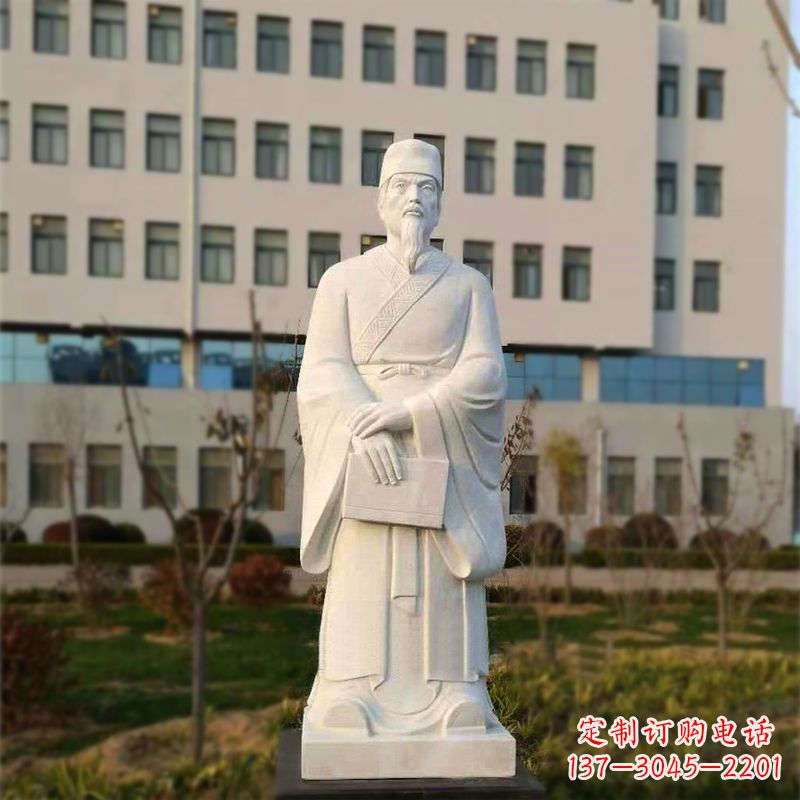 泰安校园名人汉白玉雕塑医院医学院古代著名人物雕像